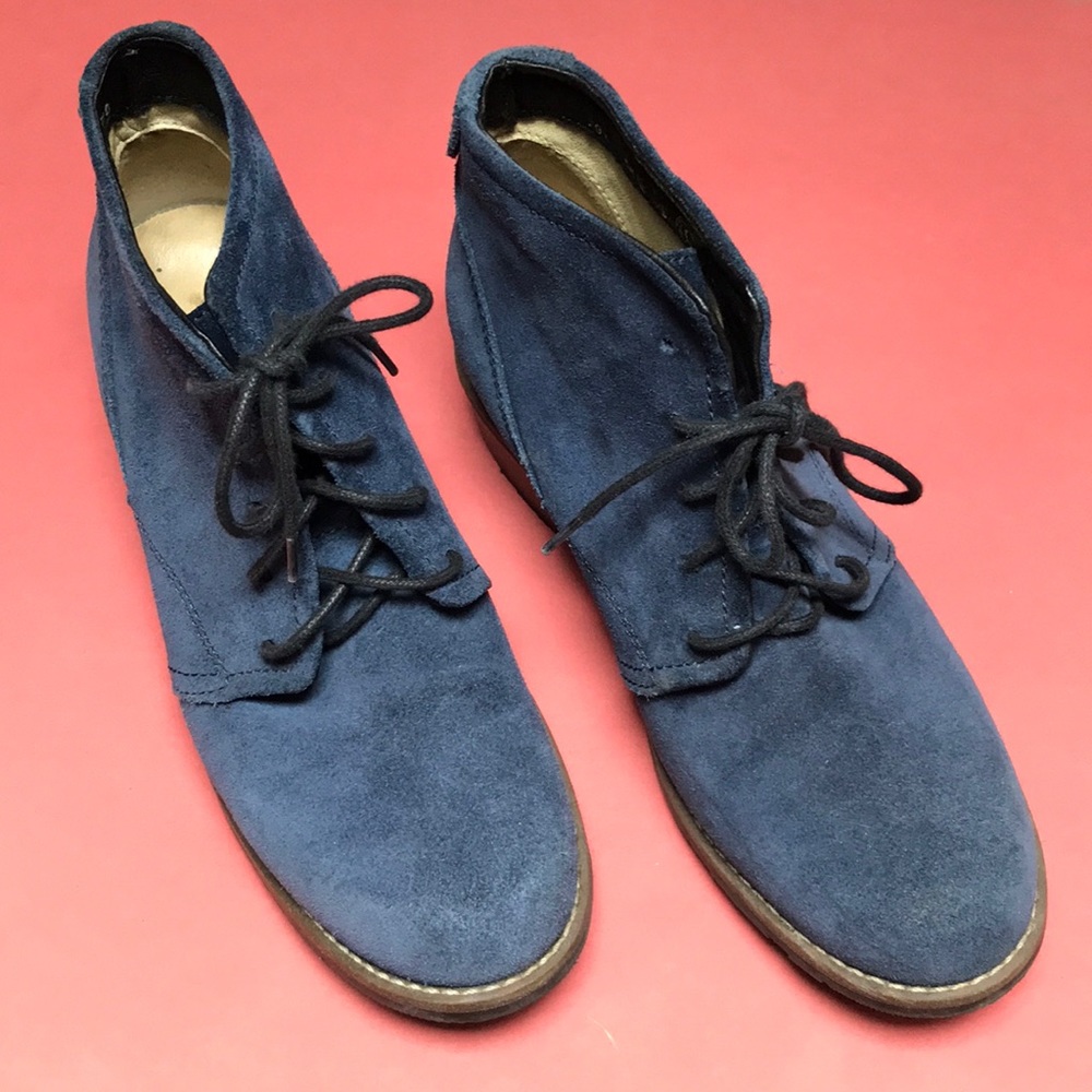 Wolky Blue suede ankle boots